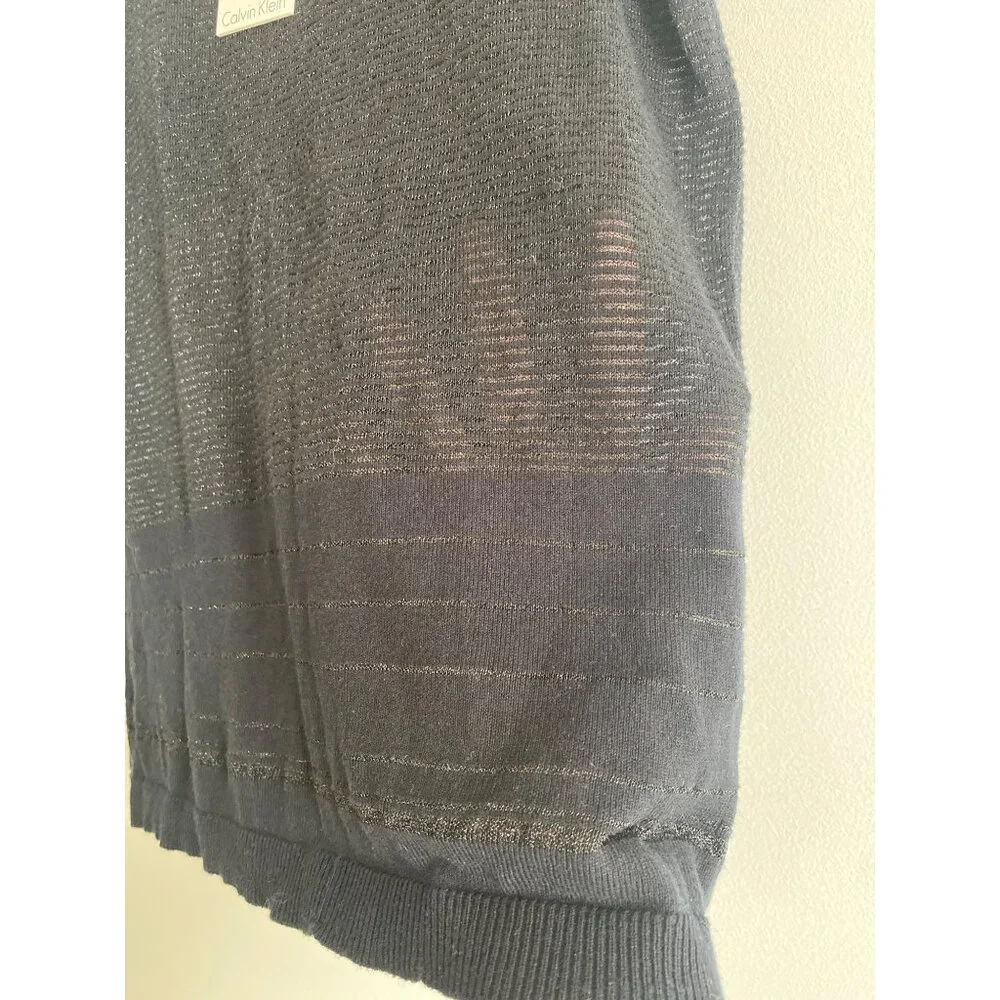 NWT Calvin Klein Women’s Black Sleeveless Knit Top Size M - Picture 4 of 5